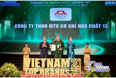 Công ty TNHH Một thành viên Cơ khí Hóa chất 13 (Nhà máy Z113) chính thức được vinh danh trong Top 10 - Thương hiệu Hàng đầu Việt Nam 2025
